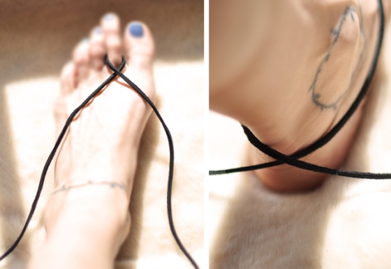 DIY Barefoot Sandal-embellished shoes 4-5